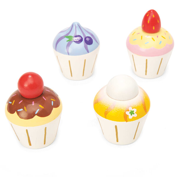 Houten Cupcakes (4 stuks)