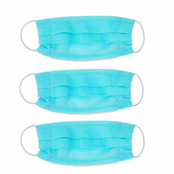 Mondmaskertjes blauw voor de pop (3 stuks) 