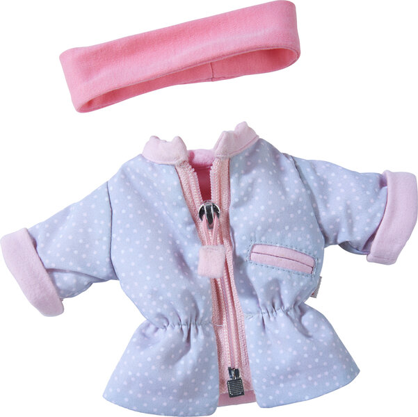 Kledingset Gestippelde parka (32 cm)