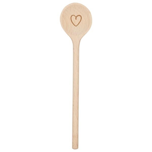 Houten kooklepel met hart