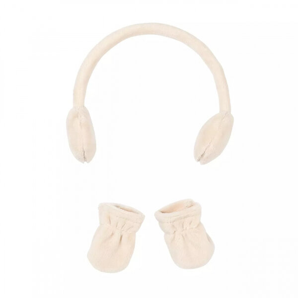 Poppenkleding oorwarmers en handschoenen (36 - 40 cm)