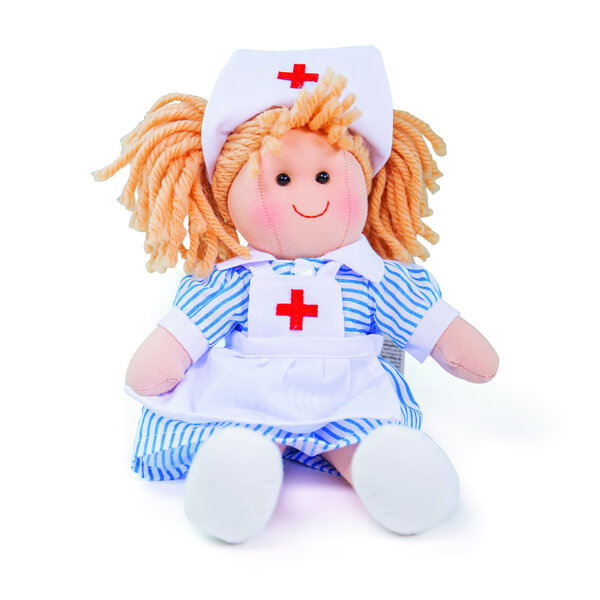 Stoffen pop zuster Nancy 28 cm Small