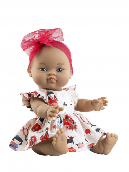 Gordis Aziatische babypop Ada gekleed (34 cm)
