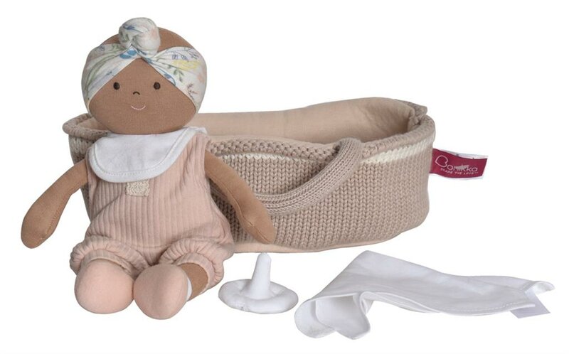 Wiegje met Lappenpop Baby Rheya (23 cm)