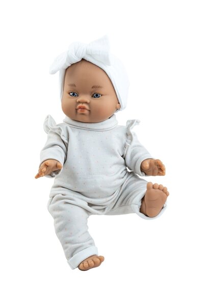 Gordis Aziatische babypop Olga gekleed (34 cm)