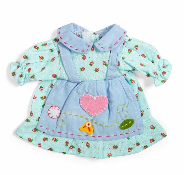 Kledingset 25 cm Blue Strawberry jurk Small