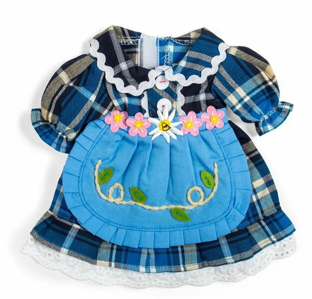 Kledingset 30 cm Checkered Blue Dress Medium
