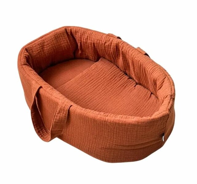 Poppendraagmand Caramel Mousseline (36 cm)