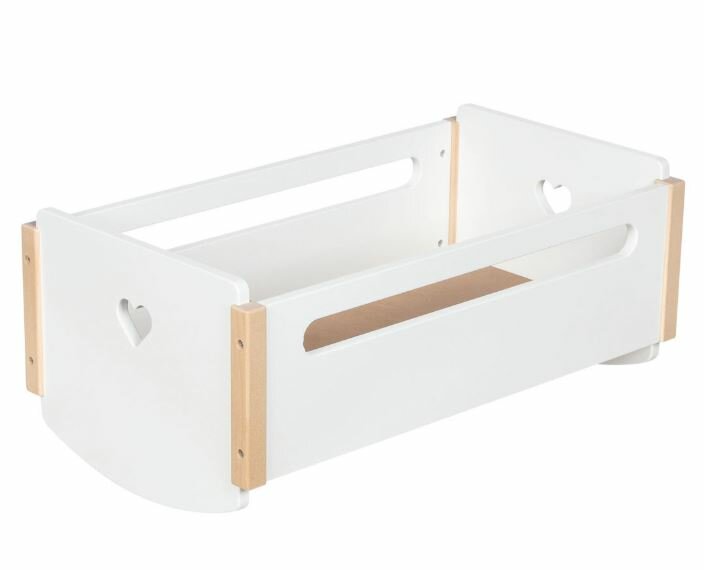 Houten poppenwieg hart