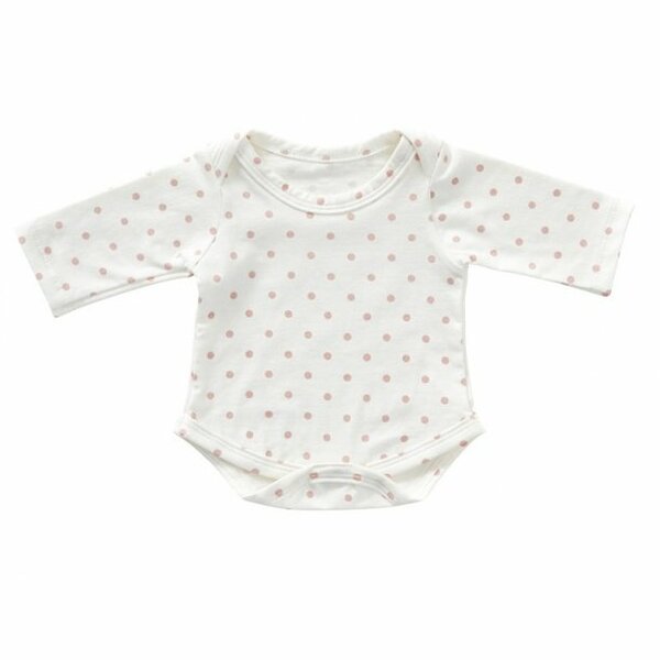 Katoenen rompertje lange mouw Rose Dots 50 cm