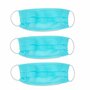 Mondmaskertjes blauw voor de pop (3 stuks) 