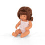 Blank babymeisje rood haar (38 cm)
