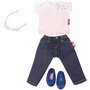 Little Kidz kledingset Denim Cat XM