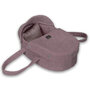 Corduroy poppenreiswieg met dekenset 35 cm lavendel