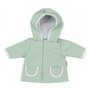 Poppenkleding regenjas met capuchon (36 - 40 cm)