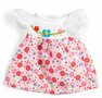 Kledingset 25 cm Roze jurk met kanten mouwtjes Small
