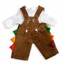 Kledingset 25 cm Bruine Tuinbroek met Shirt Small