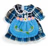 Kledingset 30 cm Checkered Blue Dress Medium