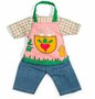 Kledingset 30 cm Geblokte Blouse Tuinier&nbsp;Outfit Medium