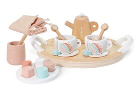 Houten theeset (18 delig)