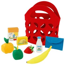 Vilten Boodschappentas met boodschappen (9 delig)