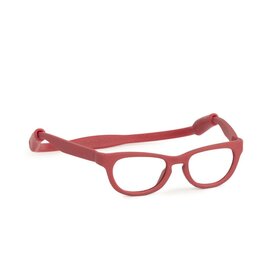 Poppenbril donkerrood voor poppen 
