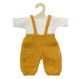 Kledingset Tuinbroek met T-shirt Okergeel (28-35 cm)