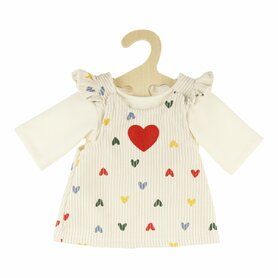 Kledingset jurk met T-Shirt Confetti Hart (28-35 cm)
