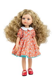 Amigas pop Carla blond krullend haar (32 cm)