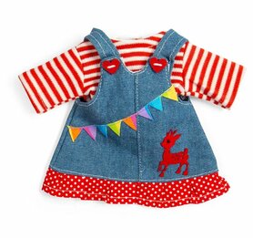 Kledingset 25 cm Denim Jurkje met Hertje Small
