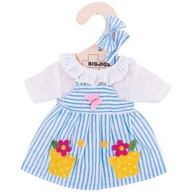 Kledingset 25 cm Blauwgestreepte jurk Small