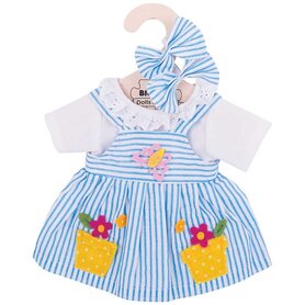 Kledingset 30 cm Blauw gestreepte jurk Medium