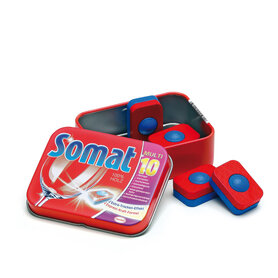 Somat Afwasmachine tabs in tinnen blik (5 delig)