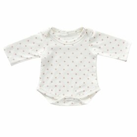 Katoenen rompertje lange mouw Rose Dots 50 cm