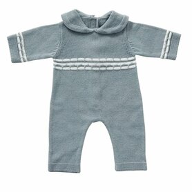 Gebreid babypakje blauw 45 cm