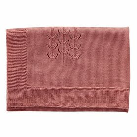 Gebreide poppendeken roze