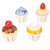 Houten Cupcakes (4 stuks)