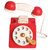 Houten vintage telefoon
