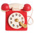 Houten vintage telefoon