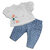 Poppenkleding jeans & T-shirt (36 cm)