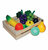 Kratje met houten fruit (9 delig)
