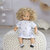 Poppenkleding jurk met stippen (36 - 40 cm)