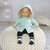 Poppenkleding regenjas met capuchon (36 - 40 cm)