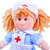Stoffen pop zuster Nancy 28 cm Small