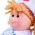 Stoffen pop zuster Nancy 28 cm Small