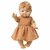 Kledingset Jurk met ruches en haarband caramel (28-35 cm)