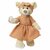 Kledingset Jurk met ruches en haarband caramel (28-35 cm)