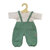 Kledingset Tuinbroek met T-shirt Saliegroen (28-35 cm)