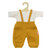 Kledingset Tuinbroek met T-shirt Okergeel (28-35 cm)