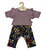 Poppenbroek en -shirt lavender flowers (34-cm)